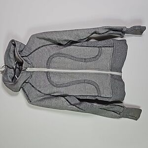 Lululemon silver and gray size 2 zip up scooba hoodie